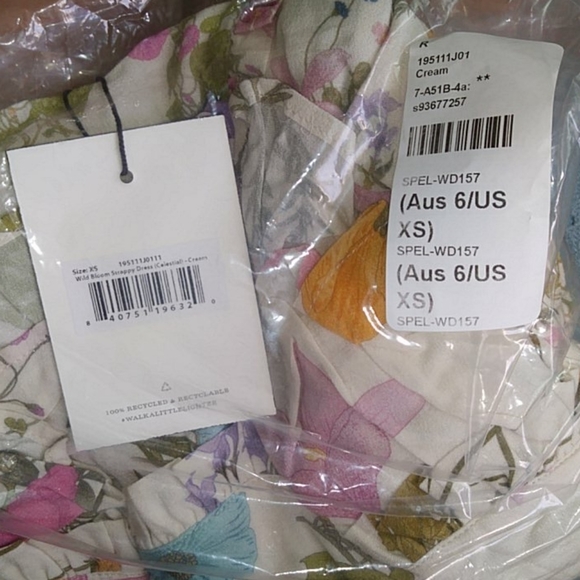 Wild Bloom Strappy Midi Dress Cream Spell Designs - Picture 7 of 16